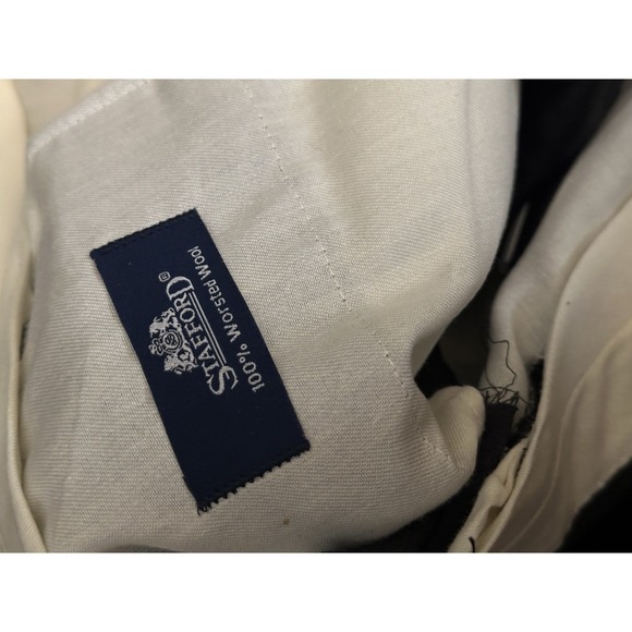 Stafford Men's Gray 2PC Suit 43R Blazer & 38x30 Slacks | Gray Sport Coat Set - Picture 10 of 12